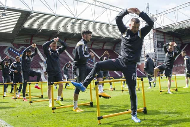 Hearts have changed their training regime under Robbie Neilson this season. Picture: SNS