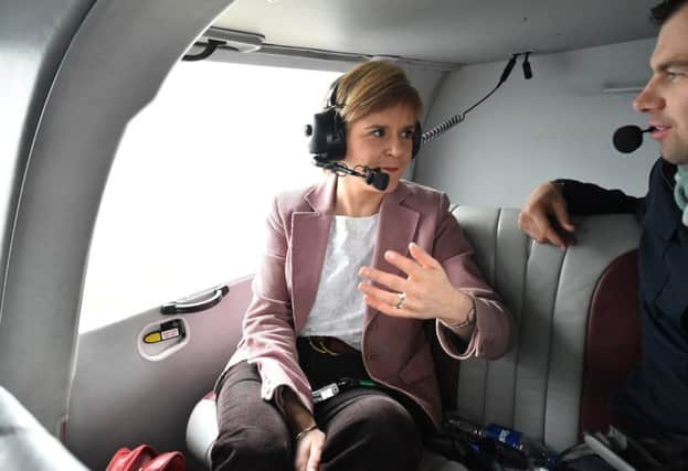 The SNP leader on the campaign trail. Picture: Getty