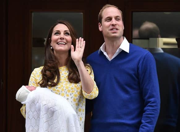 The Duke and Duchess of Cambridge with their baby daughter. Picture: Getty