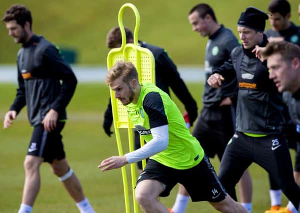 Celtic's first team squad are put through their paces at Lennoxtown. Picture: SNS