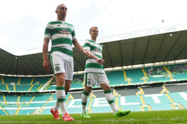 Brown, left, says the signings of Gary-Mackay Steven and Stuart Armstrong have given Celtic a boost. Picture: SNS