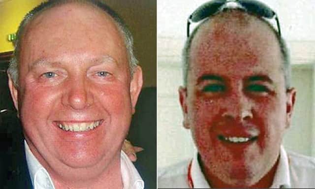 John Mackinnon, left, and Andy Thompson died in the plane crash. Picture: PA