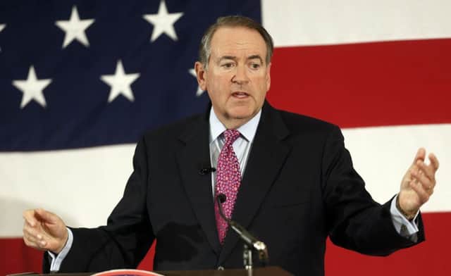 Mike Huckabee is pitching himself as a foreign affairs hawk. Picture: AP
