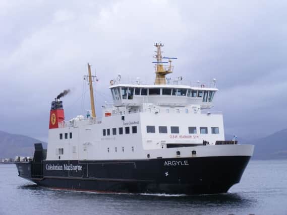 The Caledonian MacBrayne ferry MV Argyle approaching Rothesay pier. Picture: TSPL