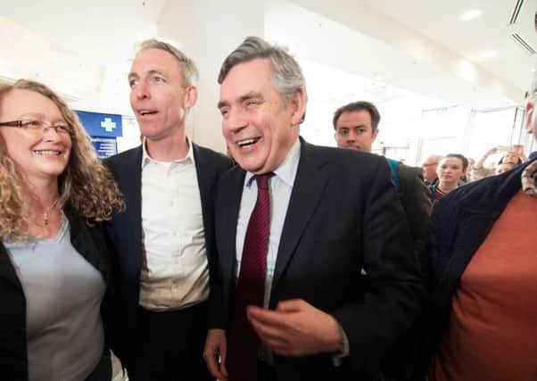 Former PM Gordon Brown on the election trail with Scottish Labour leader Jim Murphy. Picture: John Devlin