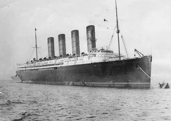 The Lusitania which was sunk off the Irish coast by a German U-boat in 1915. Picture: Getty Images