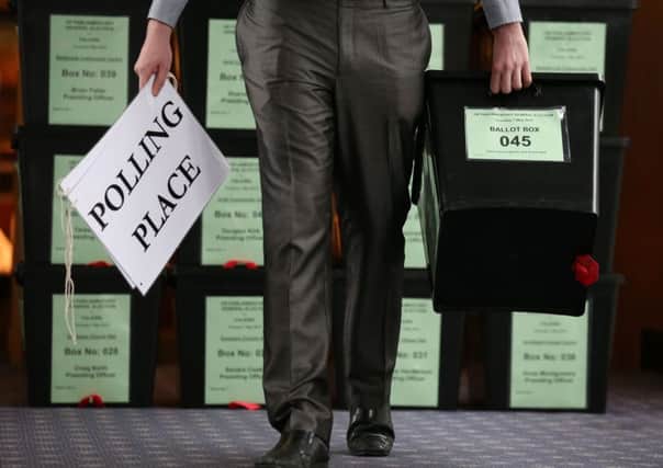 Election teams are beginning to set up ballot boxes ahead of Thursday's vote. Picture: PA