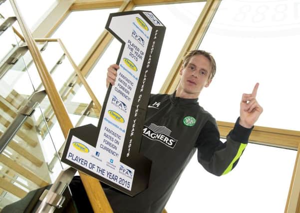 Celtic star Stefan Johansen reflects on collecting the Cheque Centre PFA Scotland SPFL Player of the Year Award. Picture: SNS