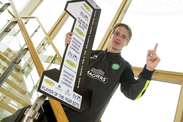 Celtic star Stefan Johansen reflects on collecting the Cheque Centre PFA Scotland SPFL Player of the Year Award. Picture: SNS