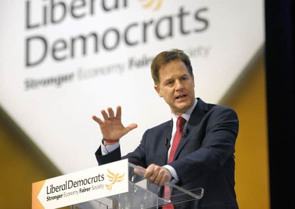 Nick Clegg has expressed wariness in his own party at the prospect of another coalition. Picture: John Devlin