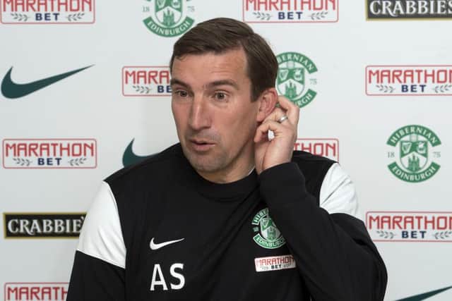 The Hibs squad will train abroad as they prepare for the play-offs. Picture: SNS