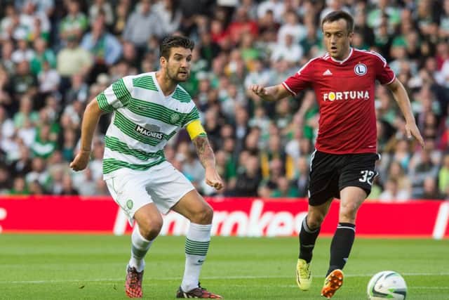 Charlie Mulgrew in action against Legia Warsaw. Picture: Ian Georgeson