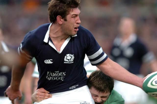 Hines in action for Scotland against Ireland in Dublin, in 2004. Picture: Ian Rutherford