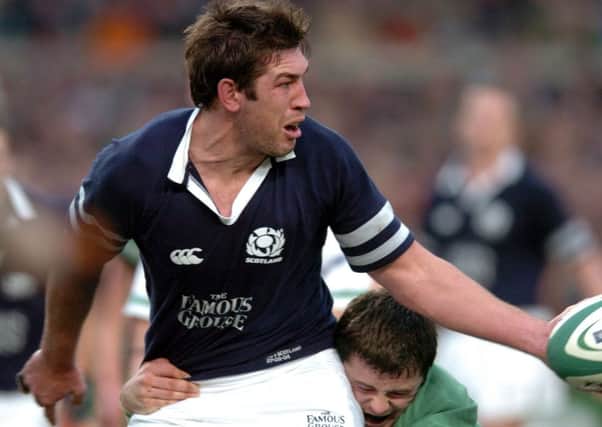 Nathan Hines in action for Scotland against Ireland at Lansdowne Road in 2004. Picture: Ian Rutherford