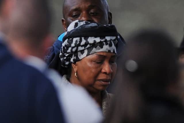 Aminata Bayoh, centre, whose son died in Kirkcaldy while in police custody. Picture: George Mcluskie