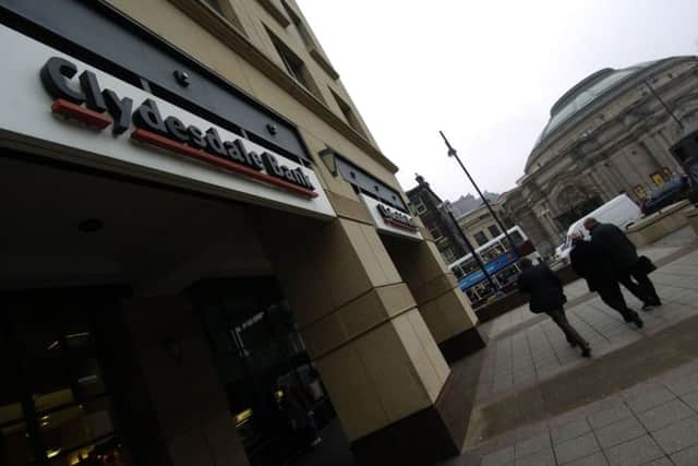 Clydesdale's profits jump came as bad debts more than halved in the latest six-month trading period. Picture: TSPL