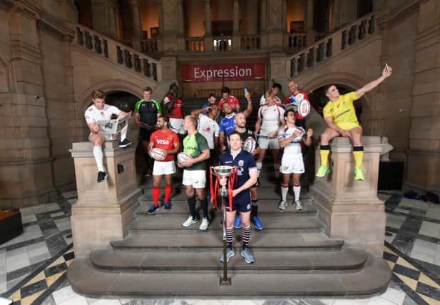 The team captains visited Kelvingrove Art Gallery in Glasgow yesterday. Picture: SRU/SNS