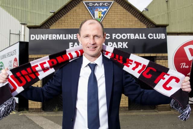 Allan Johnston is unveiled as the new Dunfermline manager. Picture: SNS