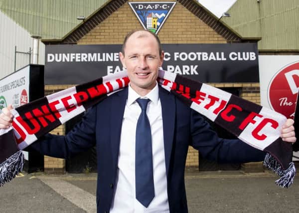 Allan Johnston is unveiled as the new Dunfermline manager. Picture: SNS