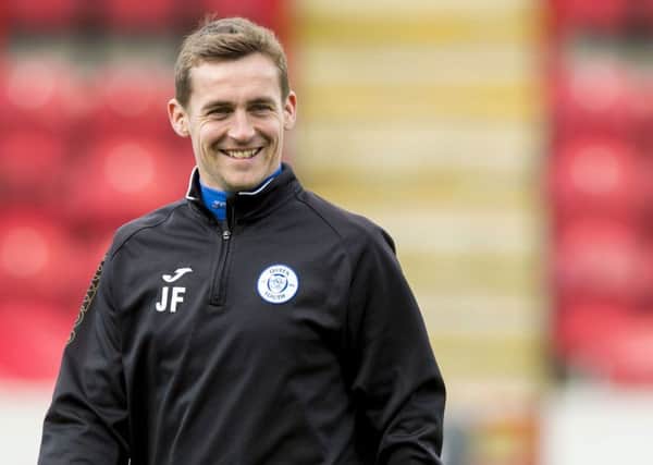 Queen of the South manager James Fowler is all smiles at training. Picture: SNS
