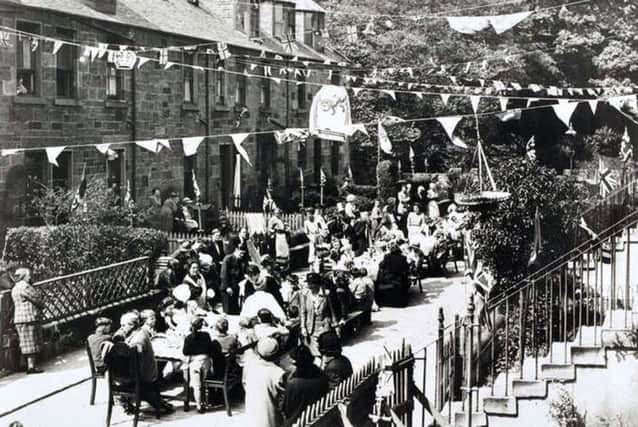 The street party in Kemp Street, Stockbridge, in 1945