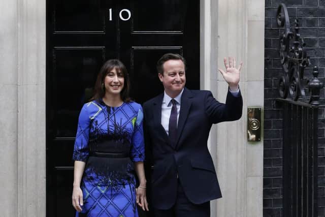 The Camerons outside 10 Downing Street. Picture: Getty