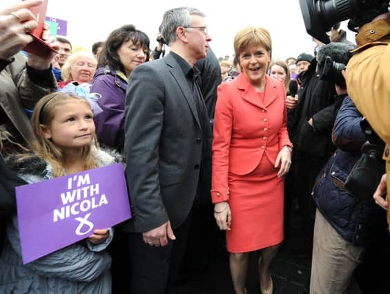 Nicola Sturgeon said a vote for the SNP would not hasten another immediate indyref. Picture: Lisa Ferguson