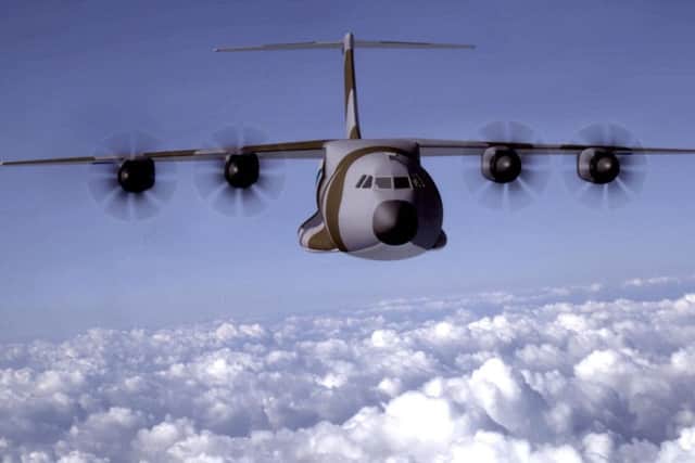 Graphic of the Airbus A400 M, a military transport plane, that crashed near Seville Airport, killing all of its crew. Picture: PA