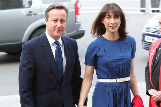 Prime Minister David Cameron and Samantha Cameron attend the VE Day 70th Anniversary service at Westminster Abbey. Picture: Getty