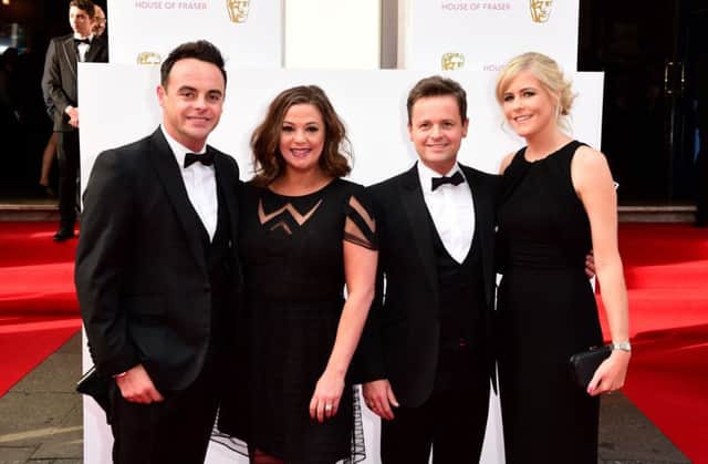 Ant and Dec and their wives. Picture: PA