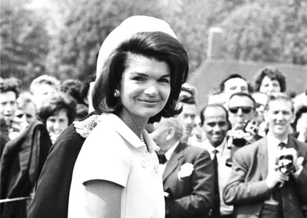 Jacqueline Kennedy attends the inauguration of a memorial to her husband John F. Kennedy in Runnymede, Surrey. Picture: Getty Images