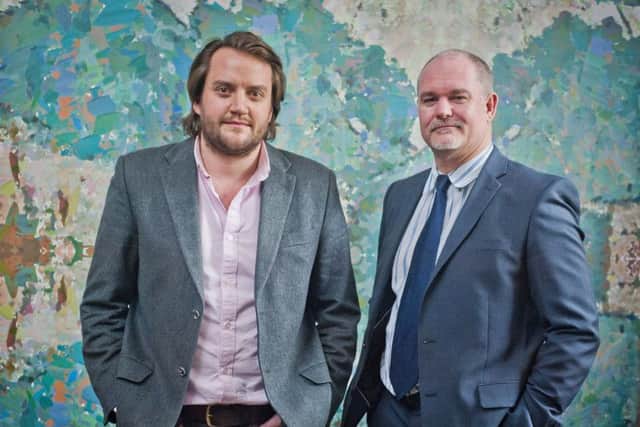 Daniel Multon, left, of North Bridge Lofts with Nigel Walker of Bank of Scotland. Picture: Chris Watt