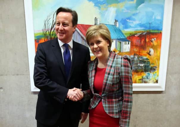 David Cameron and Nicola Sturgeon meet in January. Picture: PA