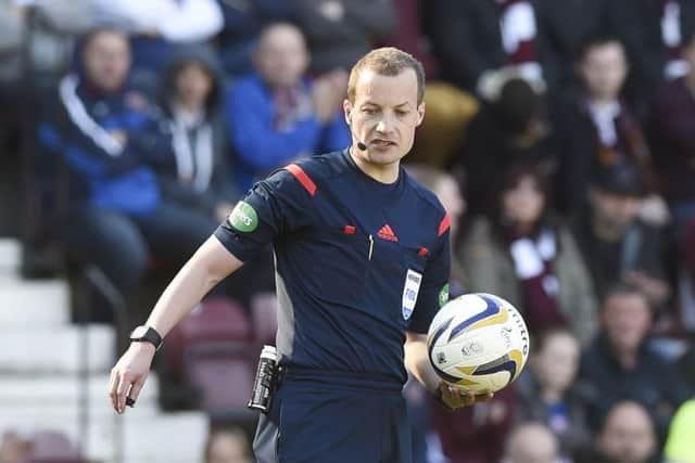 Willie Collum will referee the Scottish Cup final between Falkirk and Inverness later this month. Picture: Greg Macvean