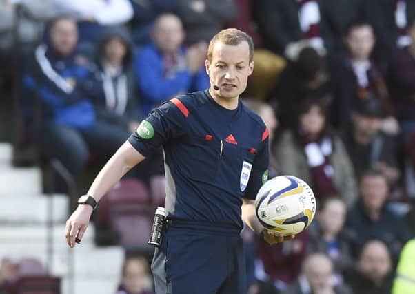 Willie Collum will referee the Scottish Cup final between Falkirk and Inverness later this month. Picture: Greg Macvean