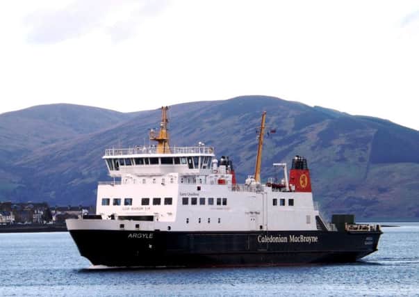 A Caledonian MacBrayne ferry, MV Argyle, in Rothesay Bay. Picture: Johnston Press
