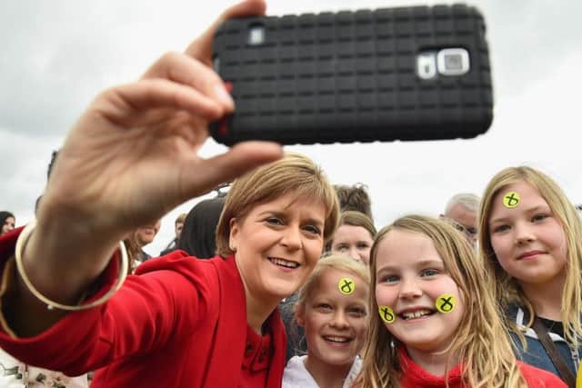 Nicola Sturgeon is no stranger to a selfie herself. Picture: Getty
