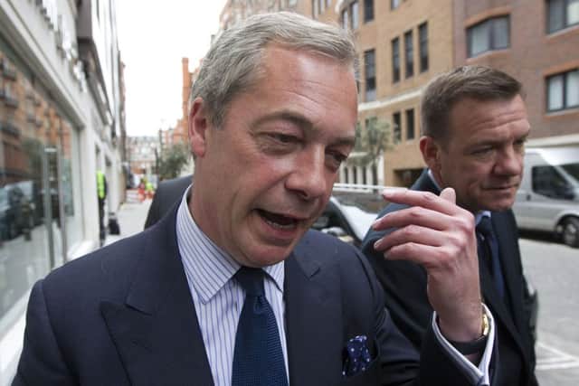 Nigel Farage criticised a party insider - who he did not name - for not having the courage to break cover. Picture: AFP/Getty Images
