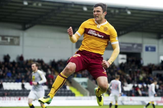John Sutton's penalty put the Steelmen in front but they fell to a 2-1 defeat and will contest the play-offs. Picture: SNS