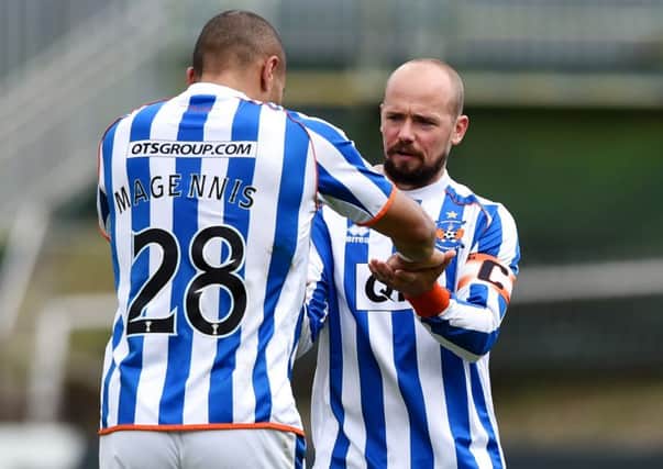 Killie and make-up: Hamill and Magennis celebrate the latter's goal. Picture: SNS