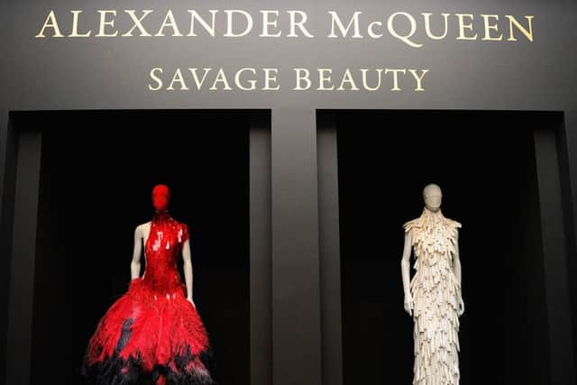 Designs by Alexander McQueen will also be on exhibit. Picture: Getty