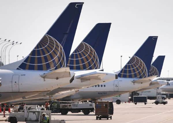 On 15 April, Mr Roberts was taken off a United Airlines flight from Chicago. Picture: Getty Images