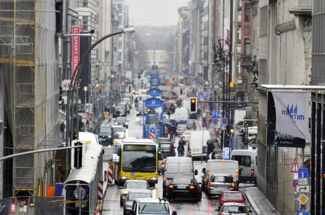 The congested streets in Berlin city centre could benefit from any lift sharing schemes or increased use of public transport. Picture: Getty