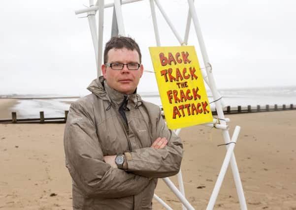 Peter McColl campaigning recently with local activists in Portobello against fracking in Edinburgh.
Picture: Malcolm McCurrach