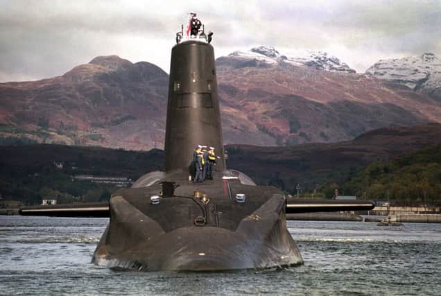 The Royal Navy's 16,000 ton Trident-class nuclear submarine Vanguard. Picture: PA