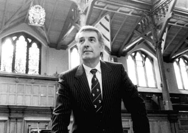 Alan Armstrong, convenor of the campaign to establish a Scottish Assembly, in the Assembly Hall in Edinburgh, March 1989.