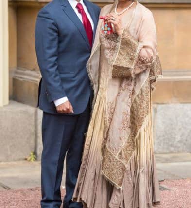 Meera Syal with her husband Sanjeev Bhaskar . Picture: Getty