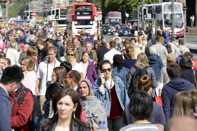 Shoppers flocked to Princes Street in Edinburgh. Picture: TSPL