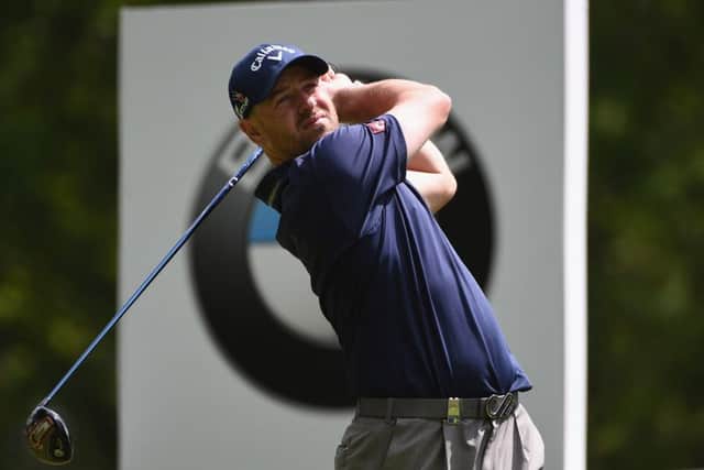Craig Lee of Scotland tees off on the 3rd hole during day 1 of the BMW PGA Championship at Wentworth. Picture: Getty