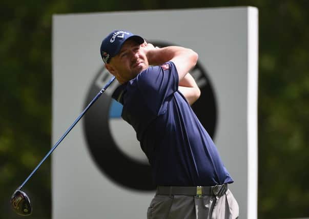Craig Lee of Scotland tees off on the 3rd hole during day 1 of the BMW PGA Championship at Wentworth. Picture: Getty